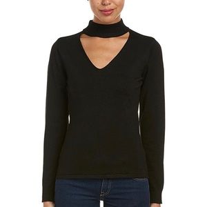 Max Studio Black Choker Neck Sweater